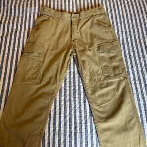 Carhartt Men's Relaxed Fit Tan Cargo Pants With Pocket Flaps, Size 34 x 32